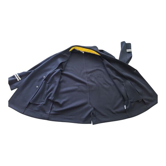 Tretorn Scuba Pea Coat Jacket Women's Large Navy Blue Button Front W/pockets - Picture 5 of 7